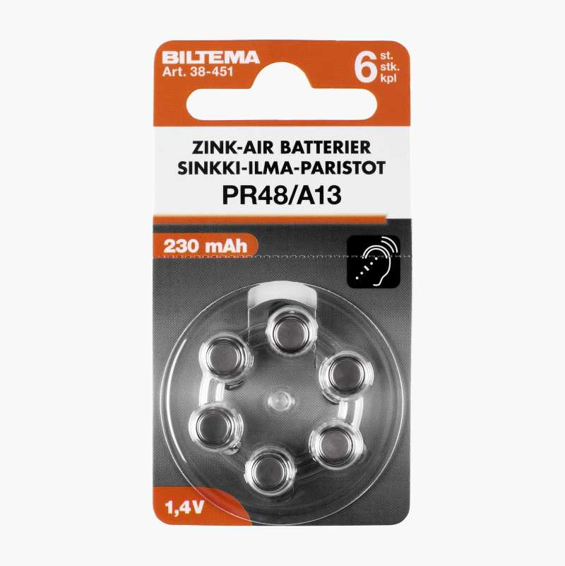 PR48 Zink-Air batteri, 6-pk. v:3813246