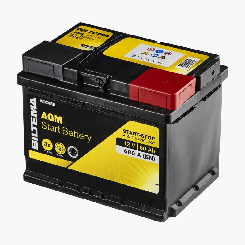 Startbatteri AGM, 12 V, 60 Ah v:3634489