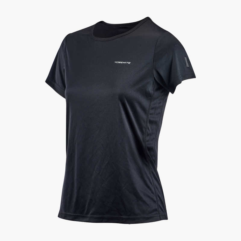 Trenings-t-skjorte, dame, svart v:5034474