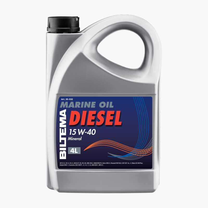 Dieselolje innenbordsmotor 15 W-40, 4 liter v:5972848 Dieselolje innenbordsmotor 15 W-40, 4 liter v:5972848