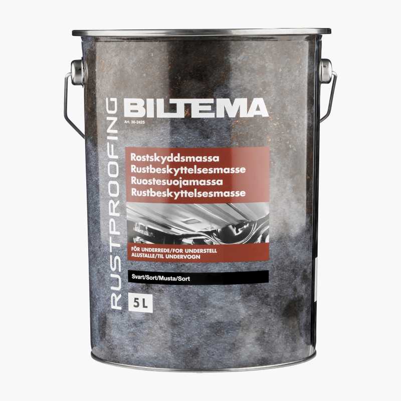 Rustbeskyttelsesmasse for understell, sort, 5 kg v:7638845