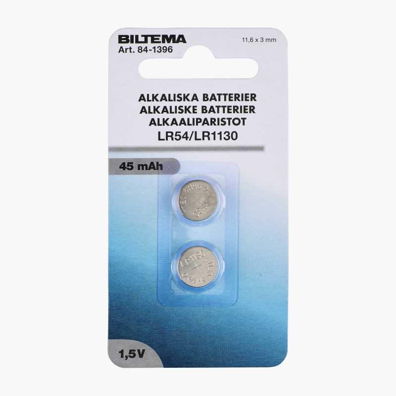 LR54/LR1130 Alkalisk batteri, 2 stk. v:5806262 LR54/LR1130 Alkalisk batteri, 2 stk. v:5806262