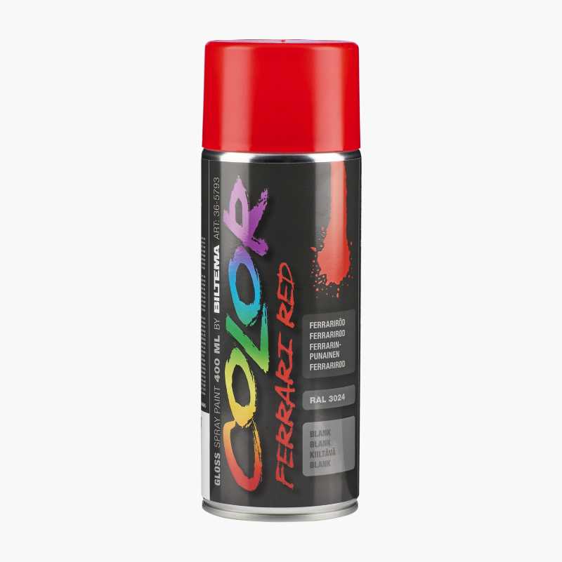Spraymaling, Ferrarirød RAL 3024, 400 ml v:4776706