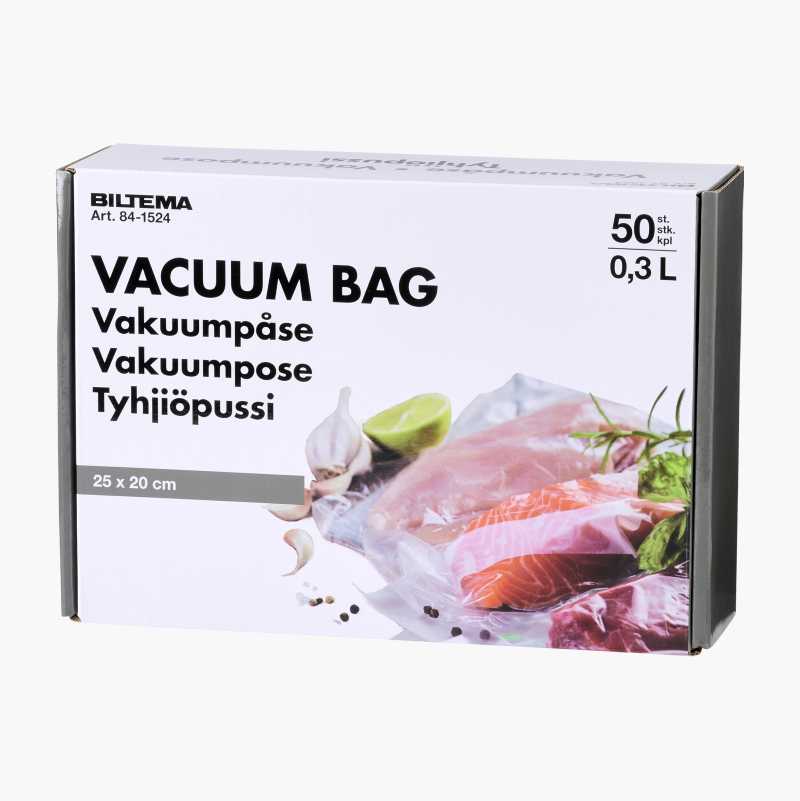 Vakuumpose, 20 x 25 cm, 50 stk. v:9992653 Vakuumpose, 20 x 25 cm, 50 stk. v:9992653