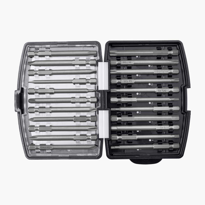 Bitssett, ekstra lange, 1/4", 22 deler v:2519059