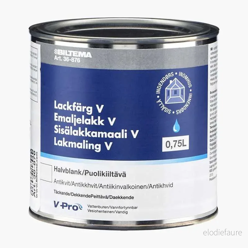 Emaljelakk inne V, antikkhvit, 0,75 L v:4182193 Emaljelakk inne V, antikkhvit, 0,75 L v:4182193