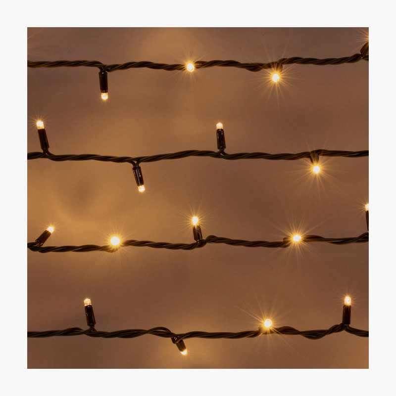 Lysslynge, 200 LED, varmhvit, 21,5 m, svart, utbyggbar v:6957446 Lysslynge, 200 LED, varmhvit, 21,5 m, svart, utbyggbar v:6957446