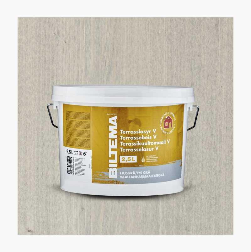 Terrassebeis V, lys grå, 2,5 L v:8769188