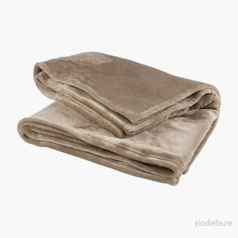Fleecepledd, 130 x 160 cm, beige v:2289299