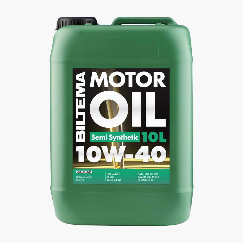 Halvsyntetisk motorolje 10W-40, ACEA A3/B3, A3/B4, 10 L v:8289274 Halvsyntetisk motorolje 10W-40, ACEA A3/B3, A3/B4, 10 L v:8289274