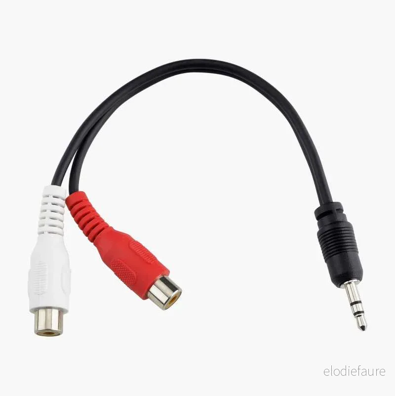 3,5 mm – 2 x RCA-kabel han/hun v:3614128 3,5 mm – 2 x RCA-kabel han/hun v:3614128