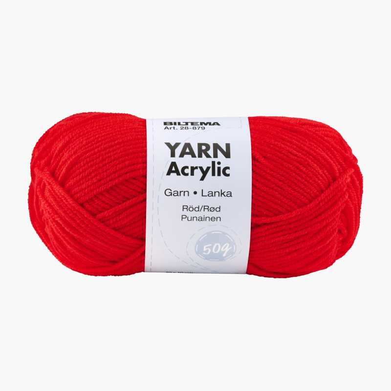 Garn, 50 g, rød v:9935668 Garn, 50 g, rød v:9935668