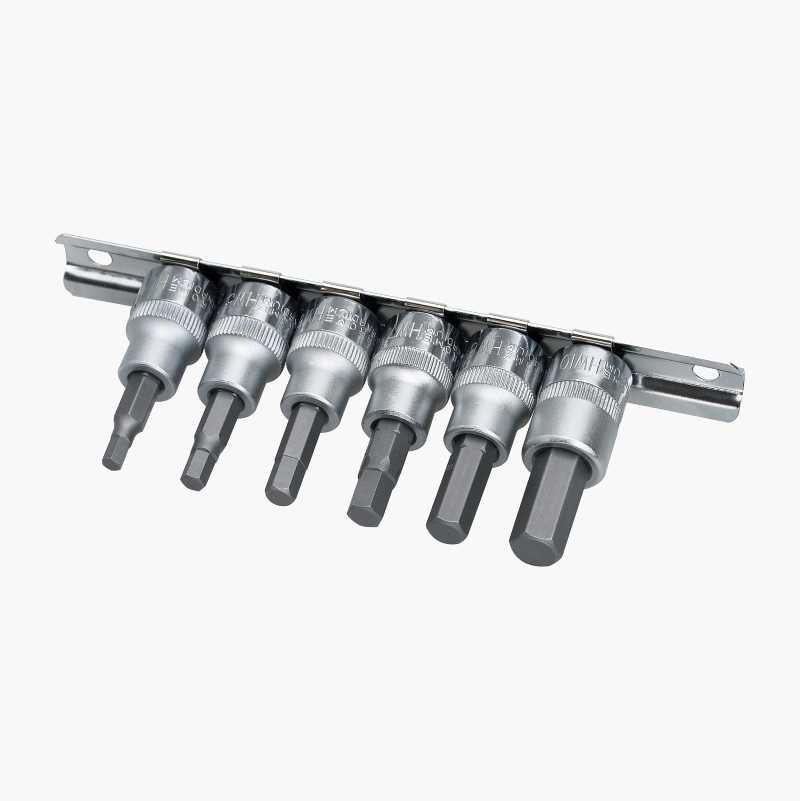 Bitspipesett 3/8", unbrako, 6 stk. v:6565757