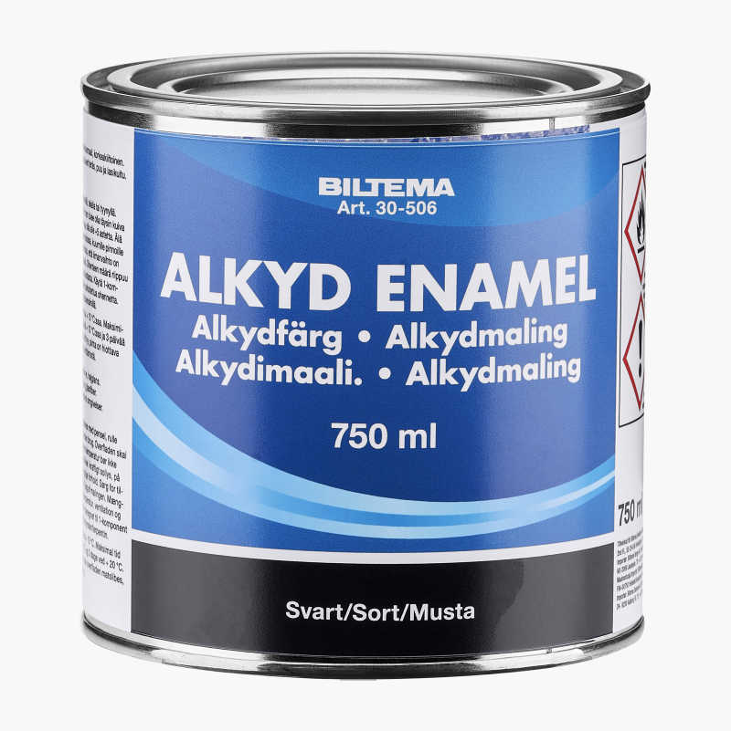 Alkydmaling, sort 0,75 liter v:8773221