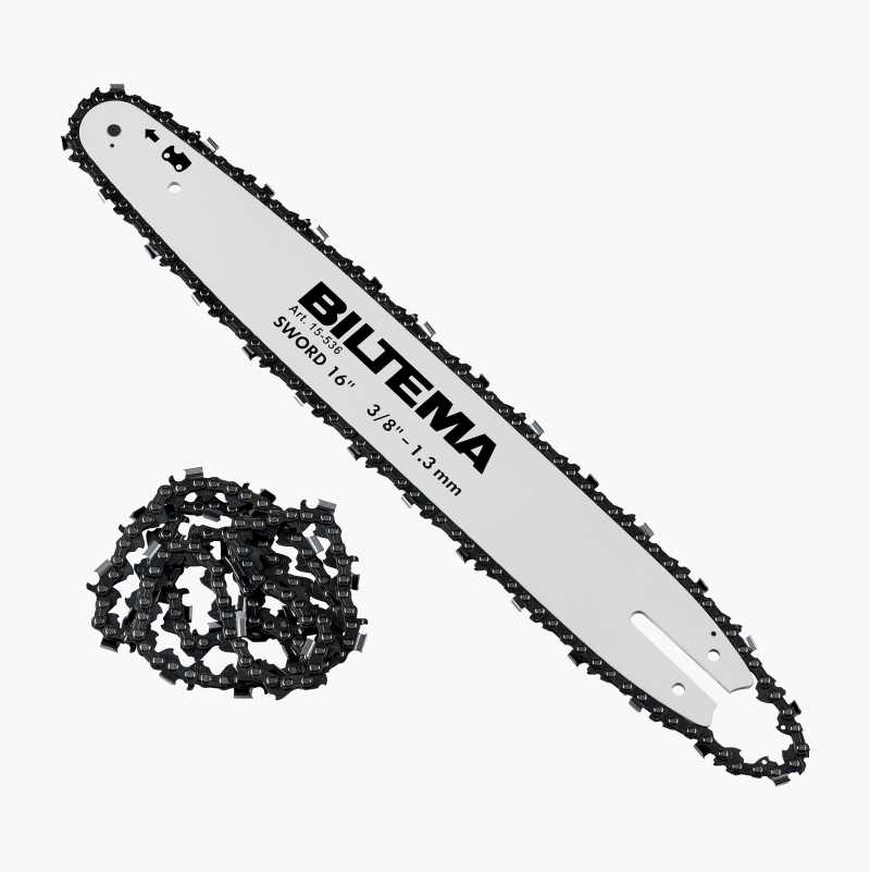To sagkjeder og ett sverd, Low Recoil Cut, 16" – 3/8" – 0,050" – 55 stk. v:3887360