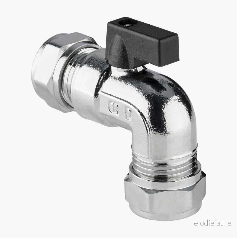 Minikuleventil, vinkel, 12 x 12 mm v:7721579