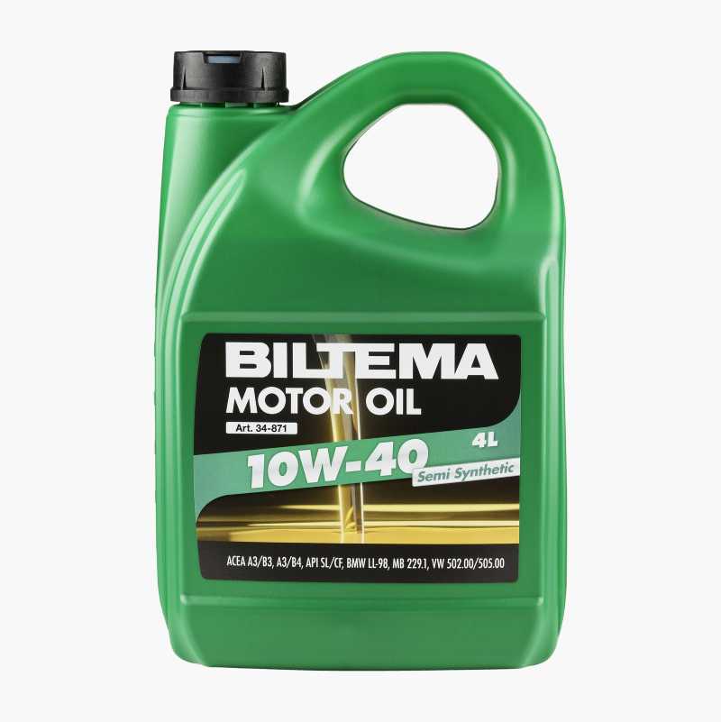 Halvsyntetisk motorolje 10W-40, ACEA A3/B3, A3/B4, 4 L v:8727281 Halvsyntetisk motorolje 10W-40, ACEA A3/B3, A3/B4, 4 L v:8727281