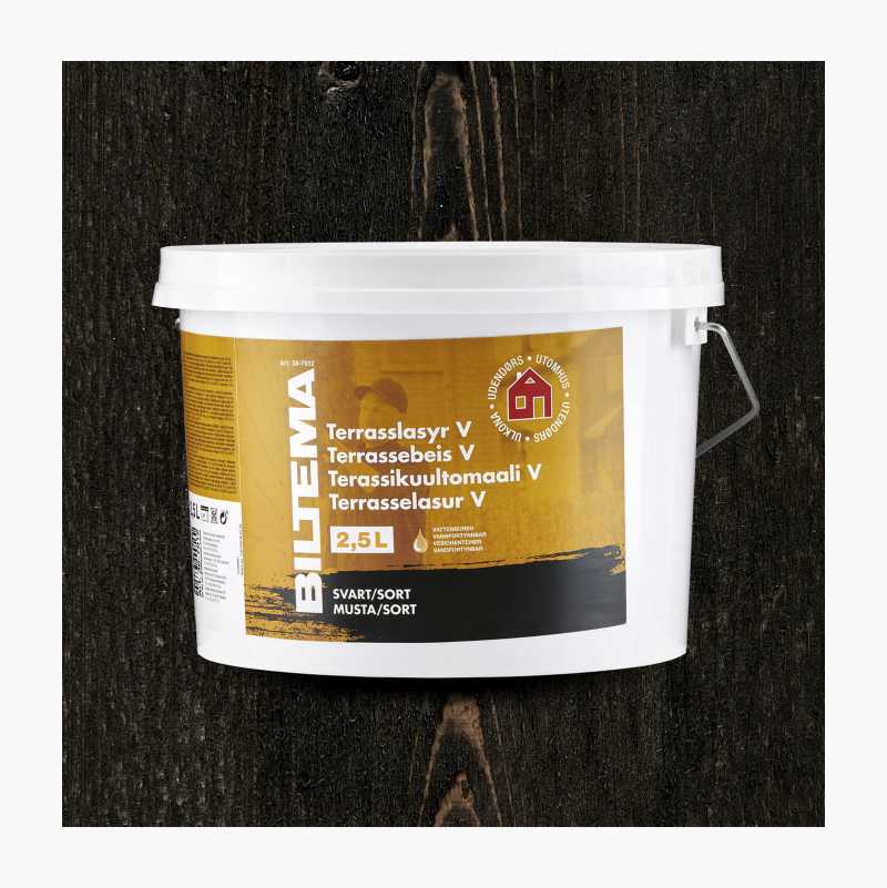 Terrassebeis V, sort, 2,5 L v:5098880