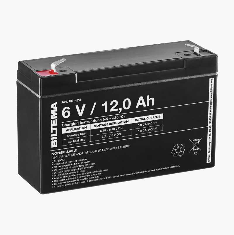 Blyakkumulator, 6 V, 12 Ah, 151 x 50 x 94 mm v:6067135 Blyakkumulator, 6 V, 12 Ah, 151 x 50 x 94 mm v:6067135