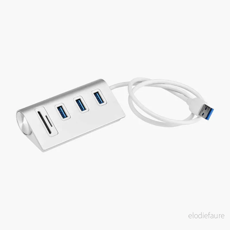 USB 3.0-hub med 3 porter og kortleser v:8019045 USB 3.0-hub med 3 porter og kortleser v:8019045
