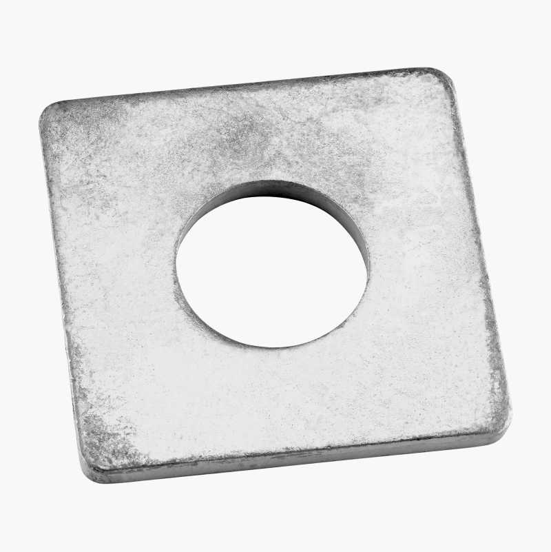 Firkantskive M21, 50 x 50 mm, varmforsinket, 10 stk. v:9951755 Firkantskive M21, 50 x 50 mm, varmforsinket, 10 stk. v:9951755