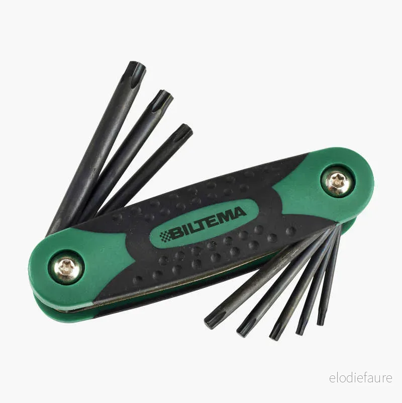 Torxnøkkelsett, sammenleggbart, torx, 8 stk. v:5605382 Torxnøkkelsett, sammenleggbart, torx, 8 stk. v:5605382