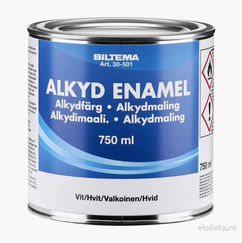 Alkydmaling, hvit 0,75 liter v:4645533