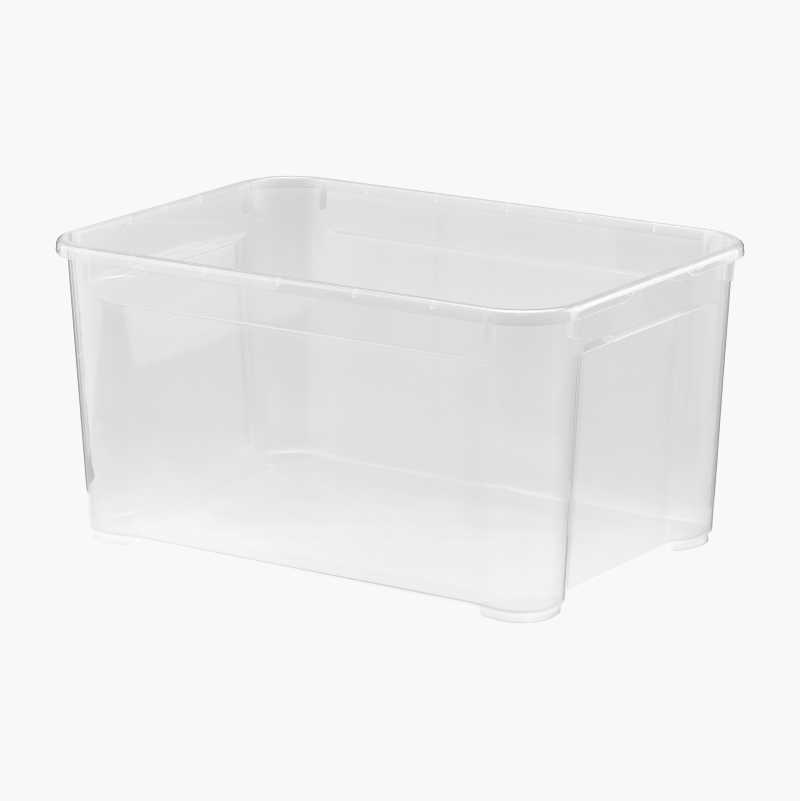 Oppbevaringsboks, gjennomsiktig, 54,5 x 38 x 28 cm, 47 L v:9465797 Oppbevaringsboks, gjennomsiktig, 54,5 x 38 x 28 cm, 47 L v:9465797