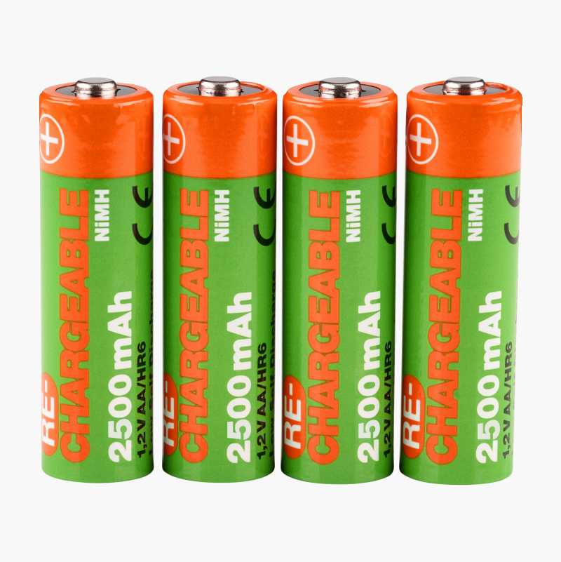 Oppladbart AA-batteri, 2500 mAh, 4-pk. v:1680741