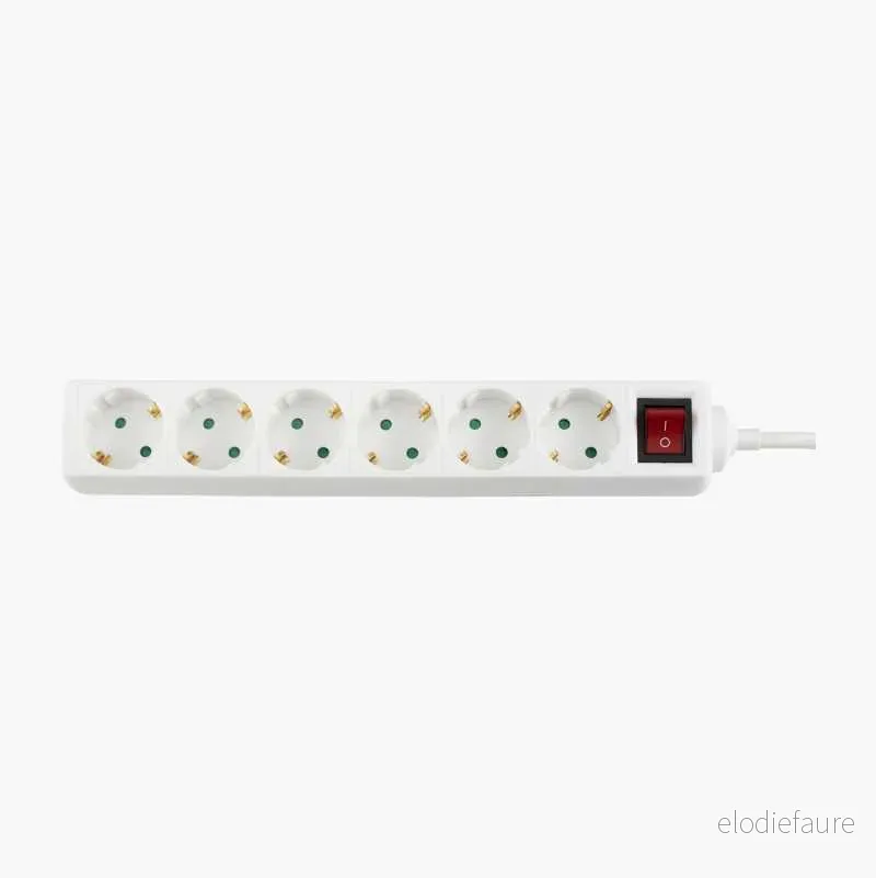 Grenuttak med bryter, 6-veis, hvitt v:7592360 Grenuttak med bryter, 6-veis, hvitt v:7592360