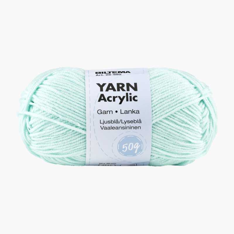 Garn, 50 g, lyseblå v:6989350 Garn, 50 g, lyseblå v:6989350