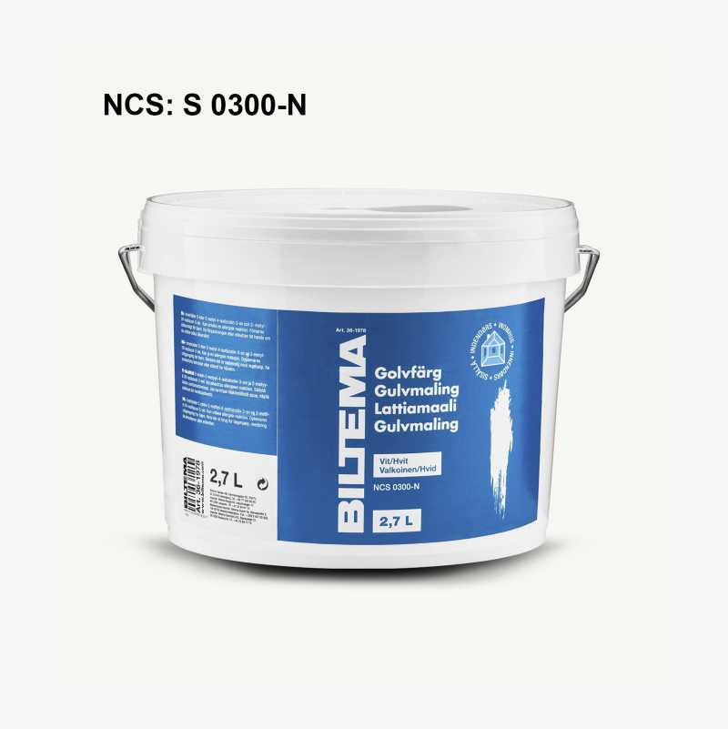 Gulvmaling FLOOR, hvit, 2,7 L v:3763248