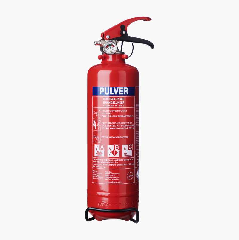 Brannslukningsapparat pulver, ABC, 1 kg v:5188258