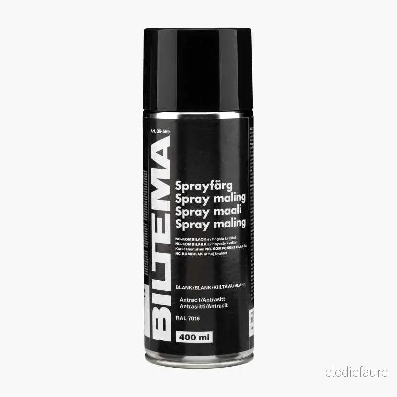 Spraymaling, blank, antrasitt, 400 ml v:4650502 Spraymaling, blank, antrasitt, 400 ml v:4650502