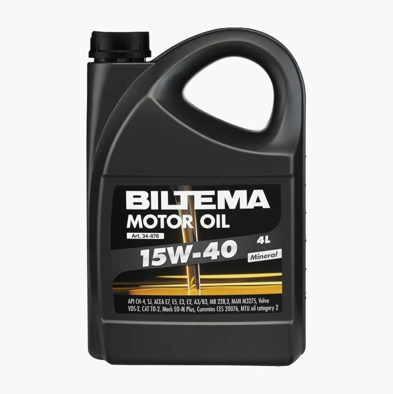 Mineralbasert motorolje 15W-40, ACEA E5, E3, E2, A3/B3, 4 L v:4319639