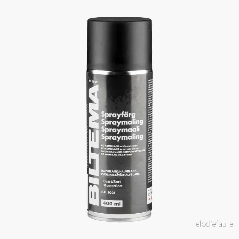 Spraymaling, halvblank, sort, 400 ml v:1973383 Spraymaling, halvblank, sort, 400 ml v:1973383