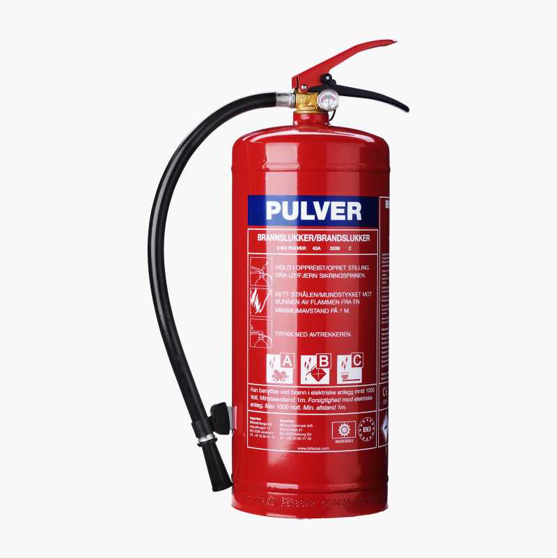 Brannslukningsapparat pulver, ABC, 6 kg v:2110853