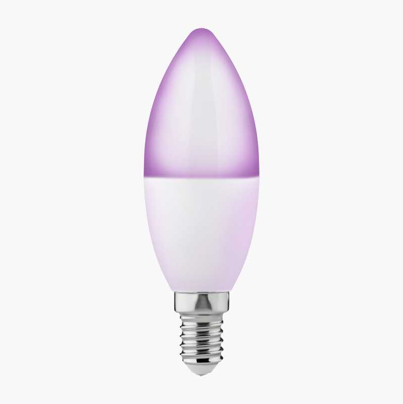 Smart kronelys, E14, DIM/CCT/RGB, 4,9 W v:7954286 Smart kronelys, E14, DIM/CCT/RGB, 4,9 W v:7954286