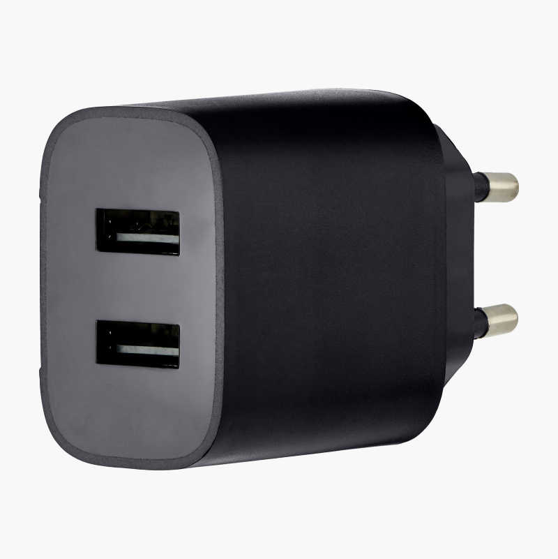 USB-lader med to utganger, type A, 2,4 A v:8378332
