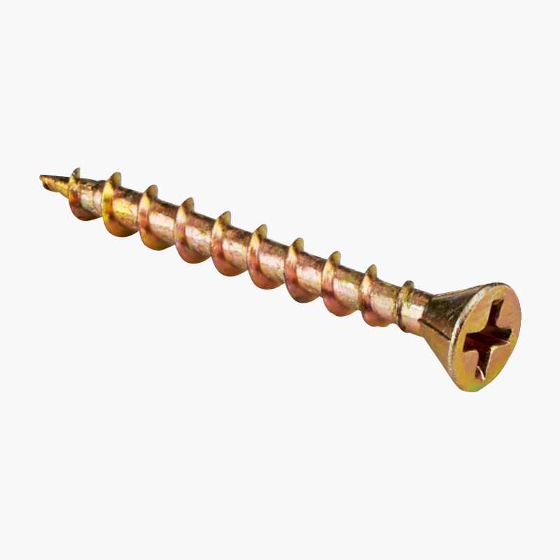 Sponplateskrue, gullforkrommet, 3,9 x 35 mm, 1000 stk. v:7648689
