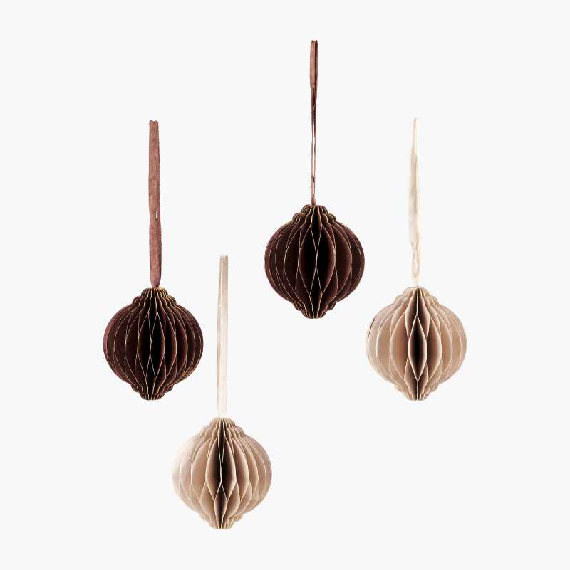 Julekuler av papir, 4-pk. v:5249040