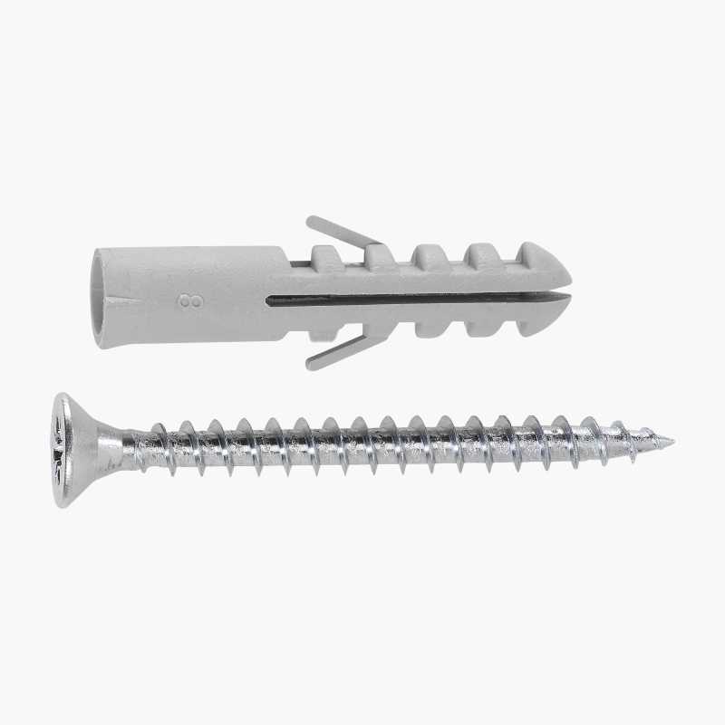 Plugg med skrue, 8 x 40 mm, 15 stk. v:6625515