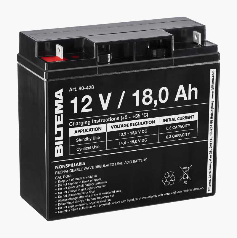 Blybatteri, 12 V, 18 Ah, 181 x 76 x 167 mm v:2798570 Blybatteri, 12 V, 18 Ah, 181 x 76 x 167 mm v:2798570