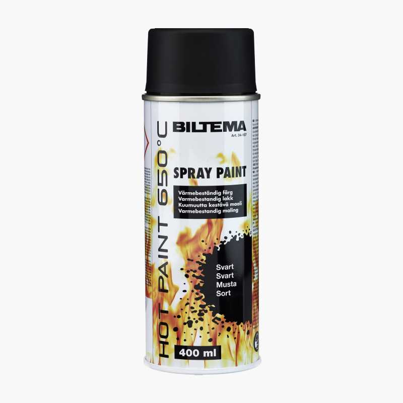 Varmebestandig lakk, svart, 400 ml v:6623270
