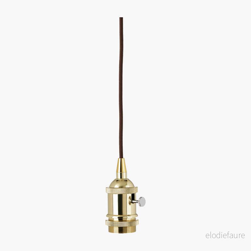 Lampeoppheng vintage, brun/gull v:1525961 Lampeoppheng vintage, brun/gull v:1525961