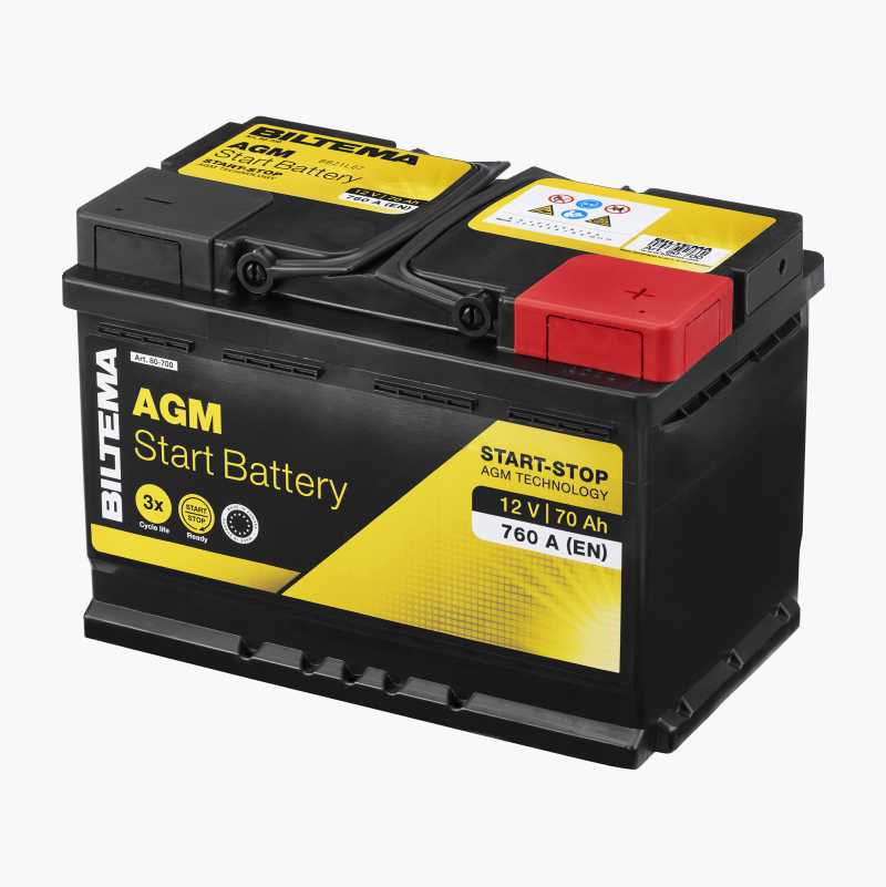 Startbatteri AGM, 12 V, 70 Ah v:2736819 Startbatteri AGM, 12 V, 70 Ah v:2736819
