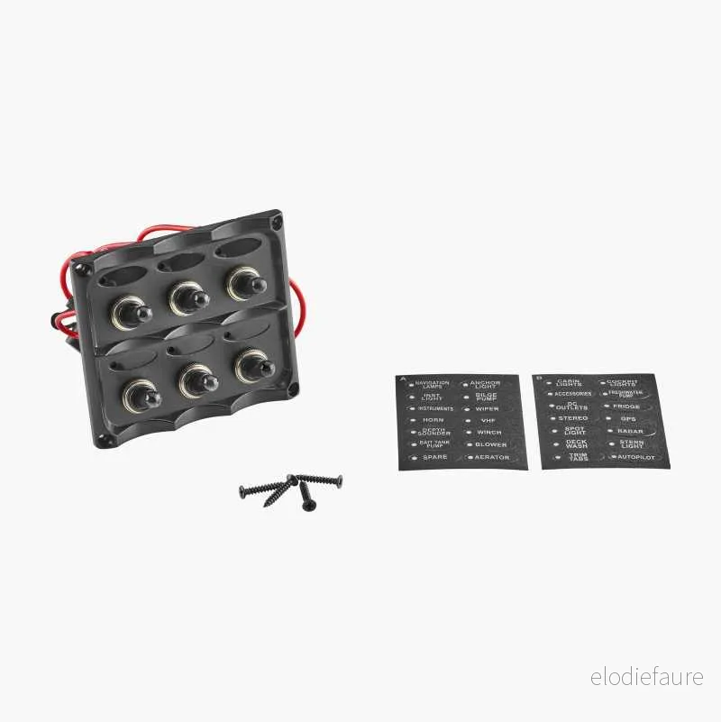 Bryterpanel, 6 brytere, 12/24 V v:3816720