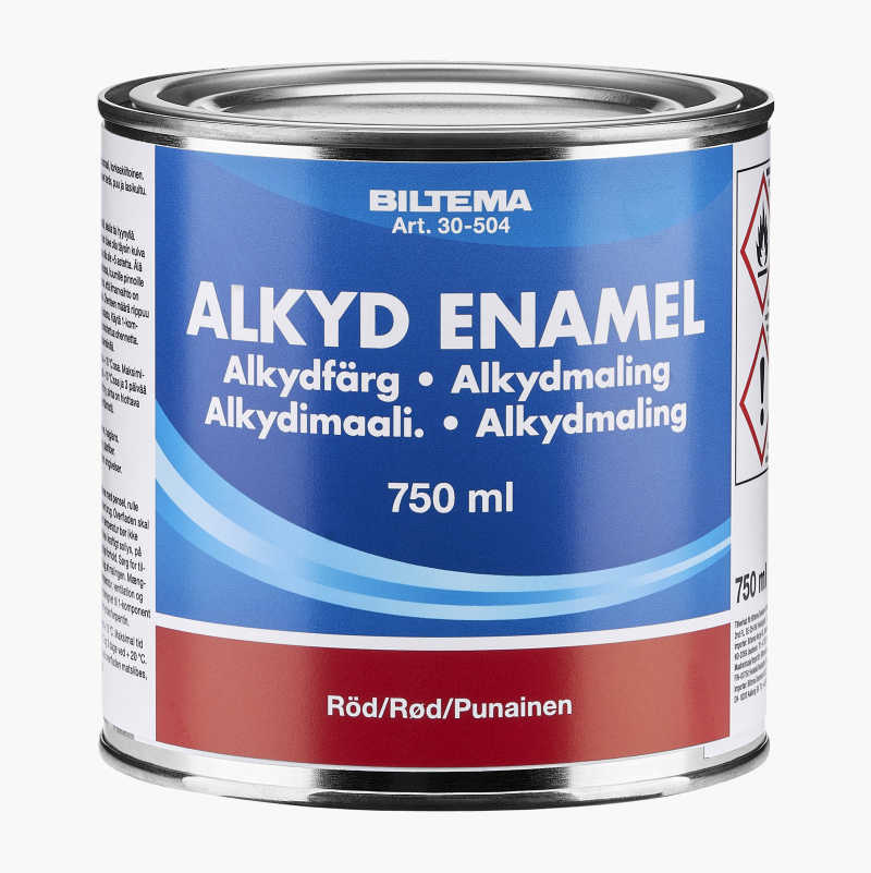 Alkydmaling, rød 0,75 liter v:6787008