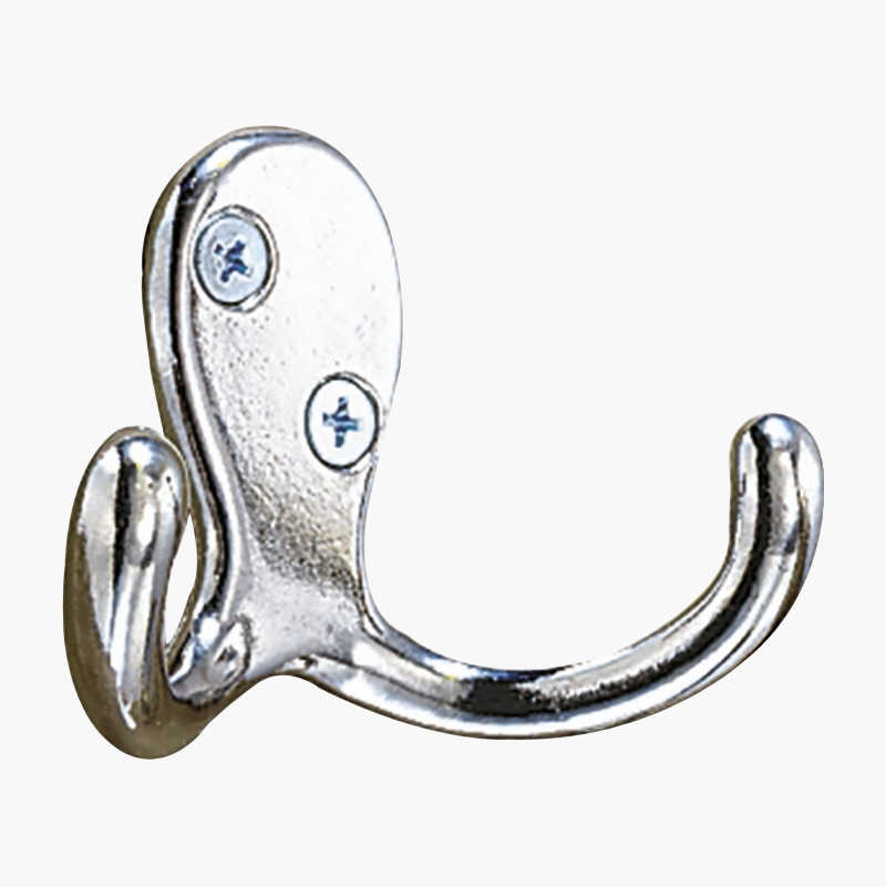 Klesknagg krom, dobbelt, 2-pk. v:1890025 Klesknagg krom, dobbelt, 2-pk. v:1890025