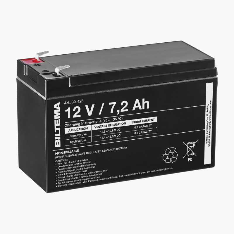 Blybatteri, 12 V, 7,2 Ah, 151 x 65 x 94 mm v:5258999 Blybatteri, 12 V, 7,2 Ah, 151 x 65 x 94 mm v:5258999